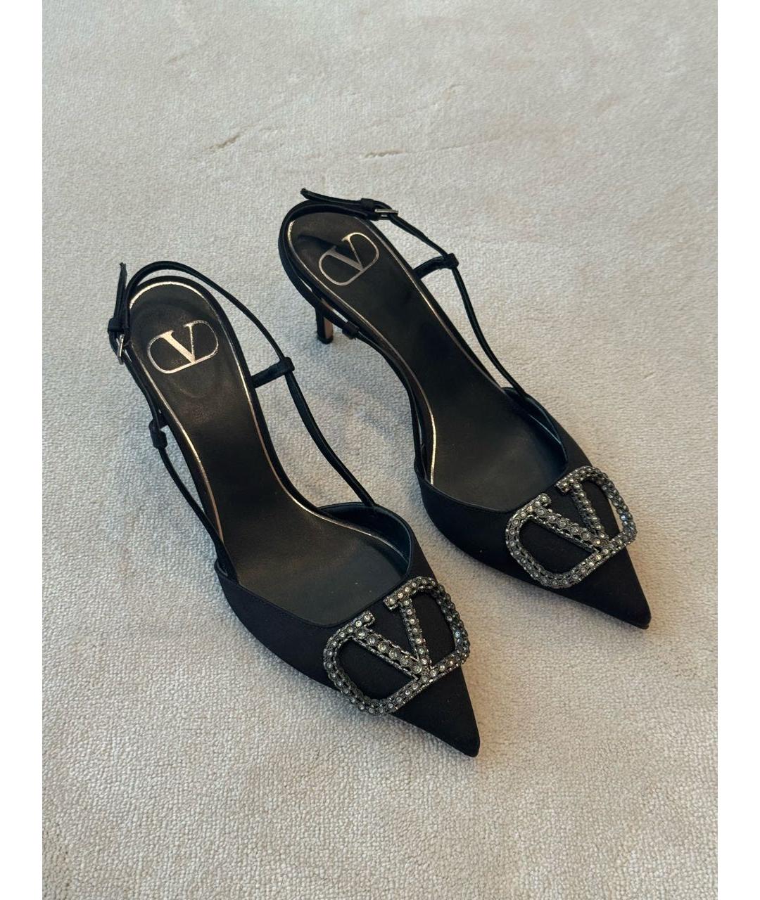VALENTINO Черные текстильные туфли, фото 5