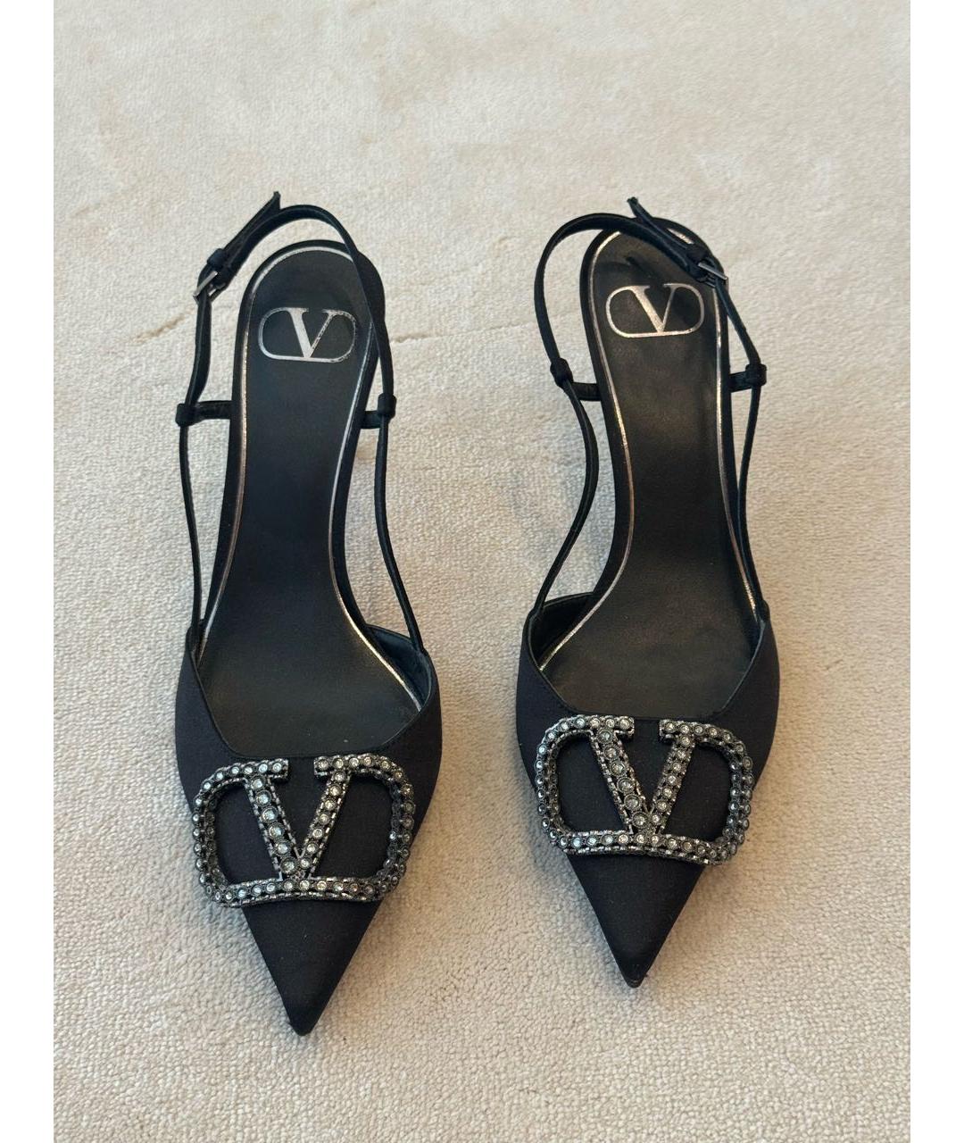 VALENTINO Черные текстильные туфли, фото 2