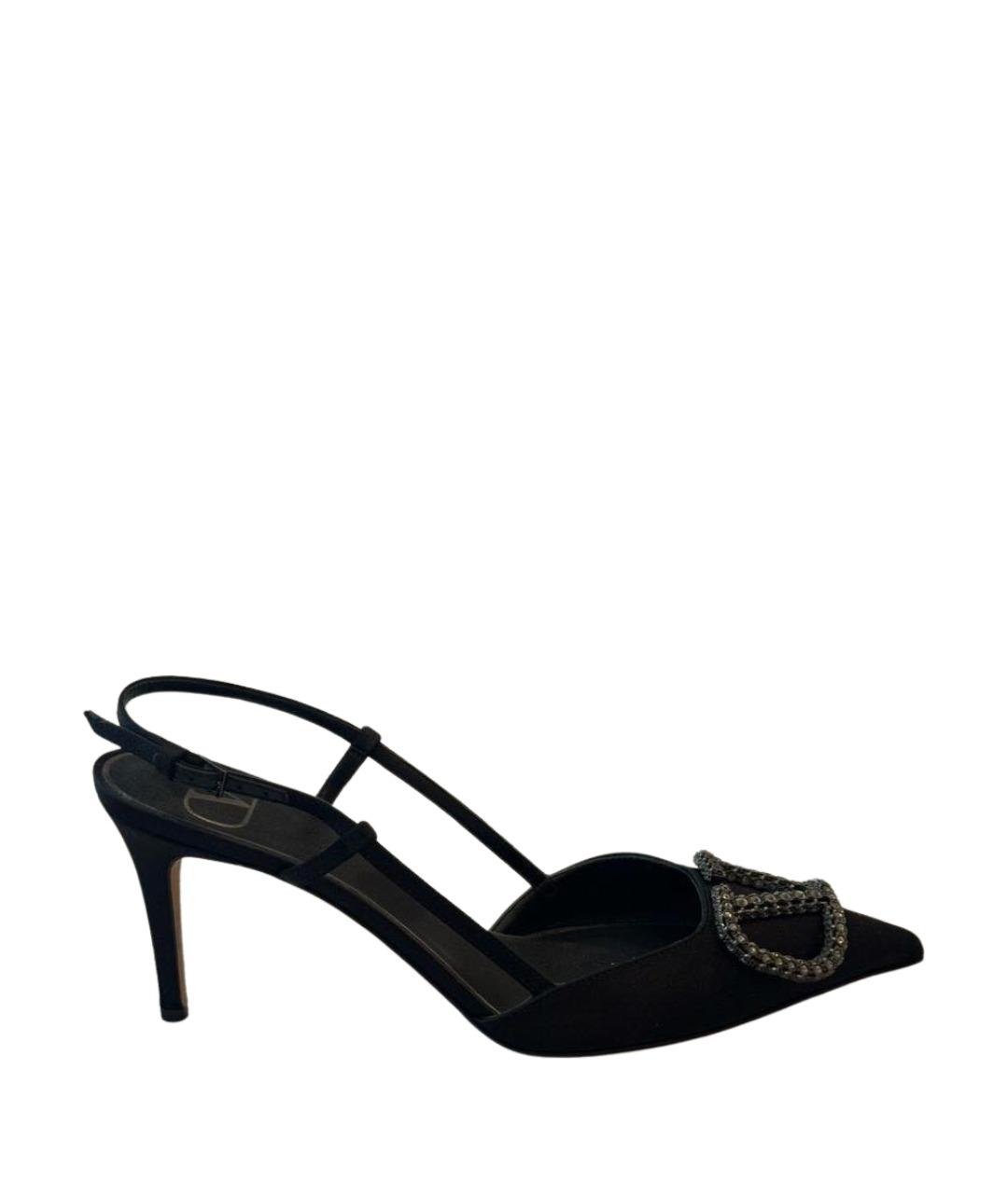 VALENTINO Черные текстильные туфли, фото 1