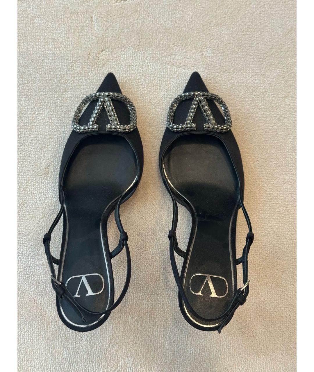 VALENTINO Черные текстильные туфли, фото 3