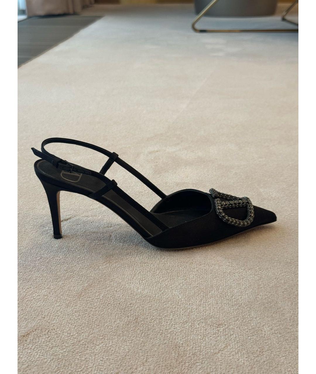 VALENTINO Черные текстильные туфли, фото 7
