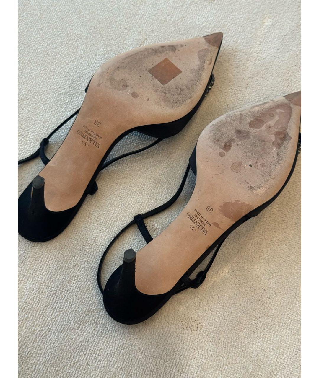VALENTINO Черные текстильные туфли, фото 6