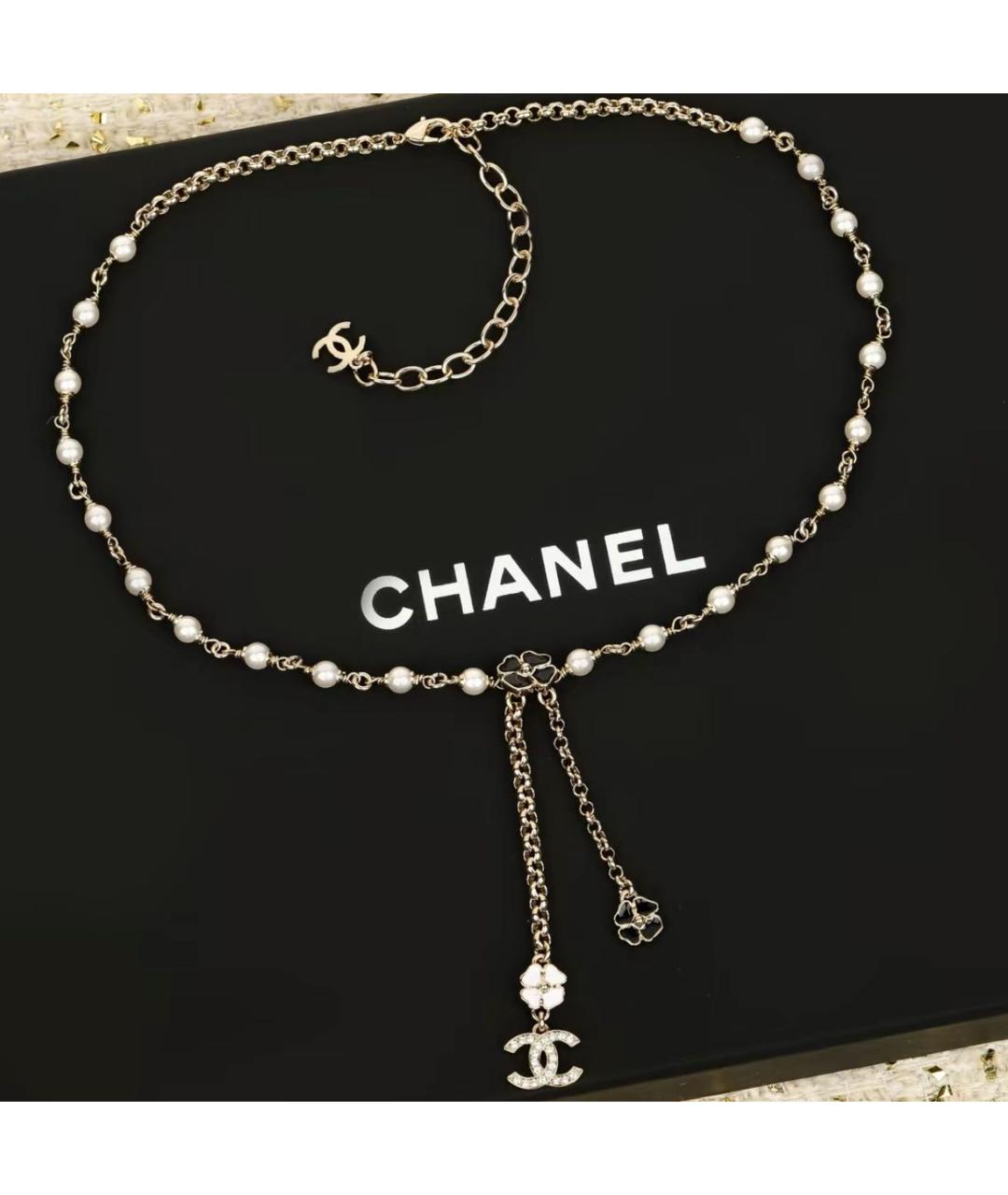 CHANEL Черное металлическое колье, фото 2