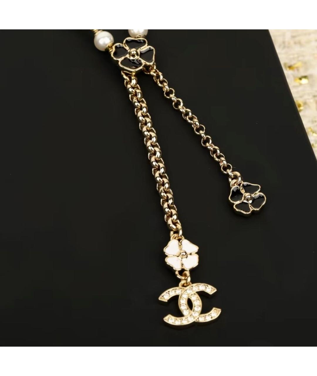 CHANEL Черное металлическое колье, фото 3