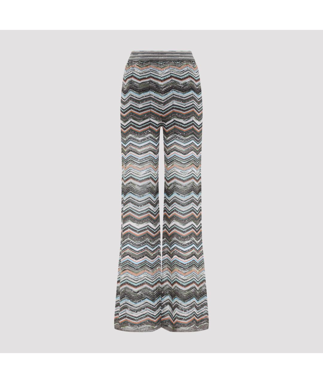 MISSONI Мульти велюровые прямые брюки, фото 3