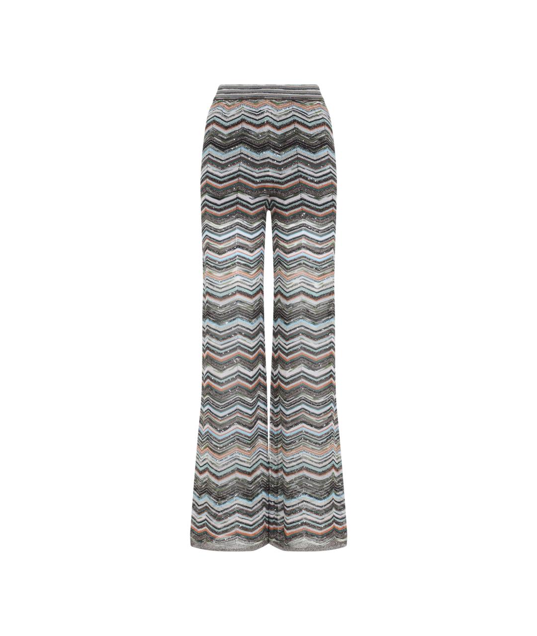 MISSONI Мульти велюровые прямые брюки, фото 1