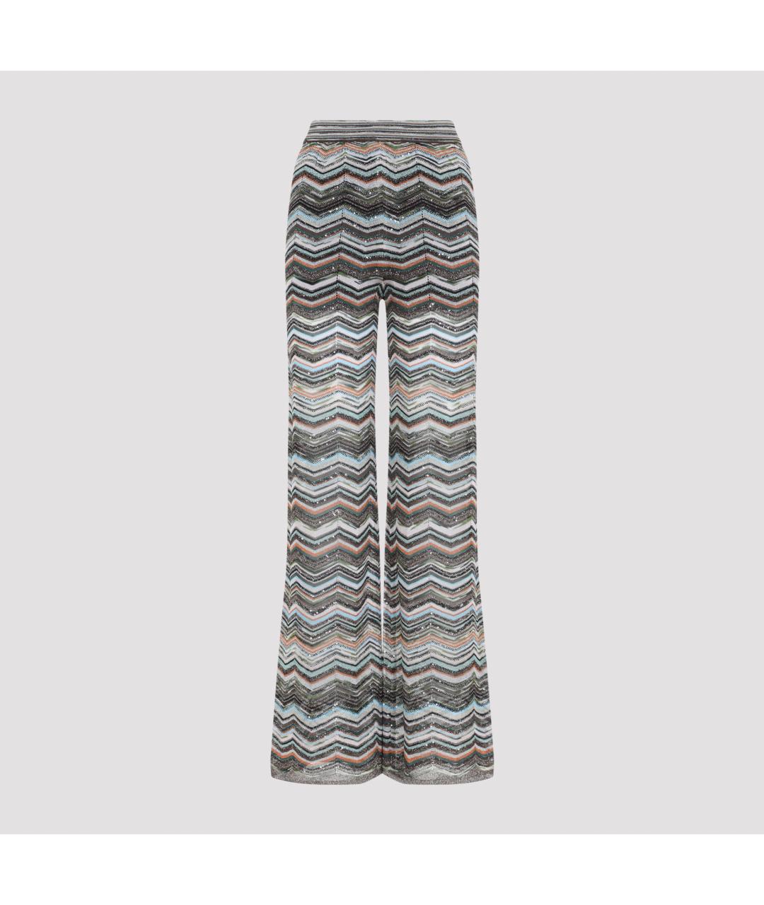 MISSONI Мульти велюровые прямые брюки, фото 2