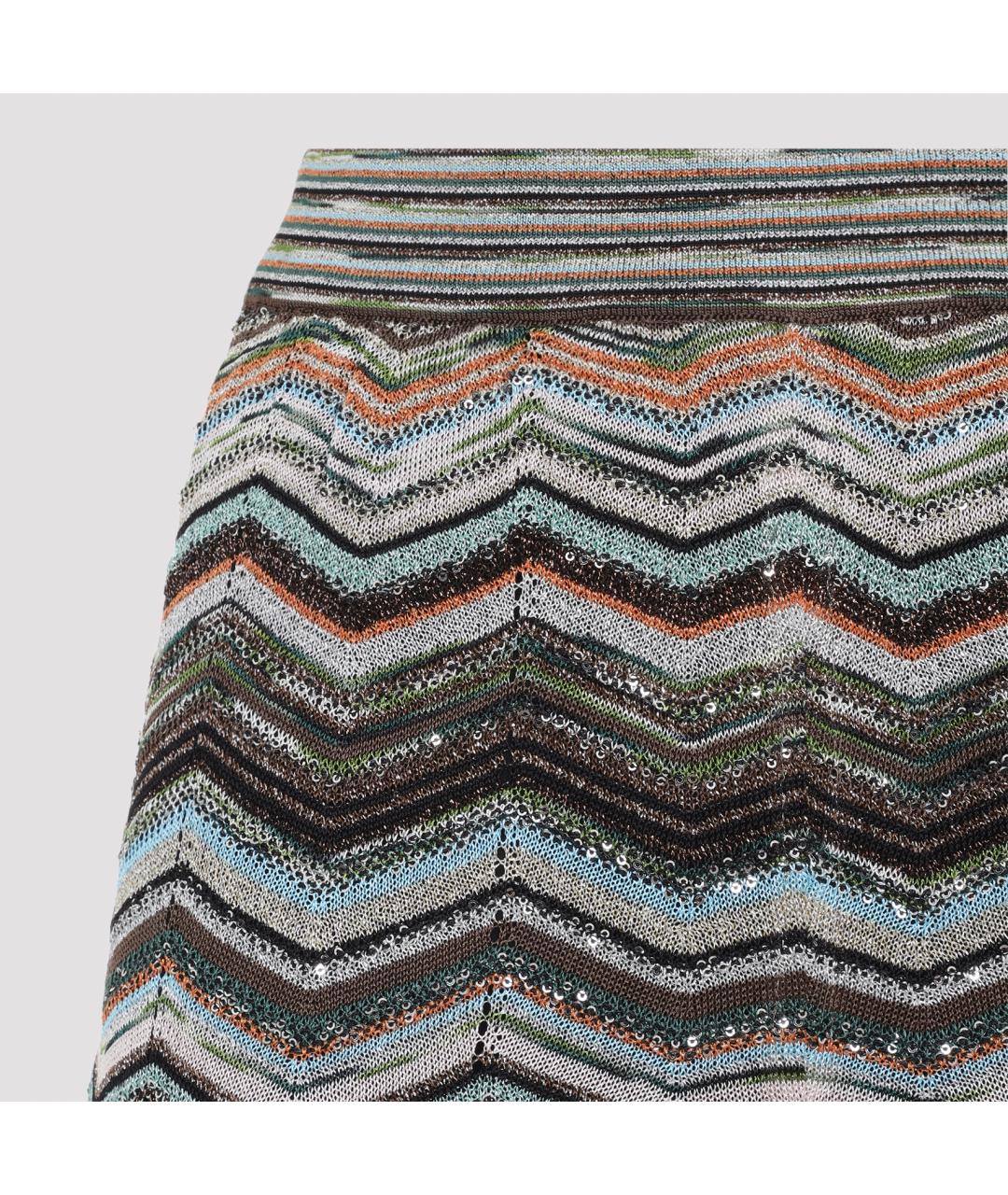 MISSONI Мульти велюровые прямые брюки, фото 4