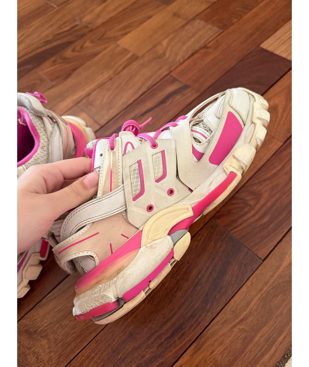 BALENCIAGA Белые кроссовки из искусственной кожи, фото 9