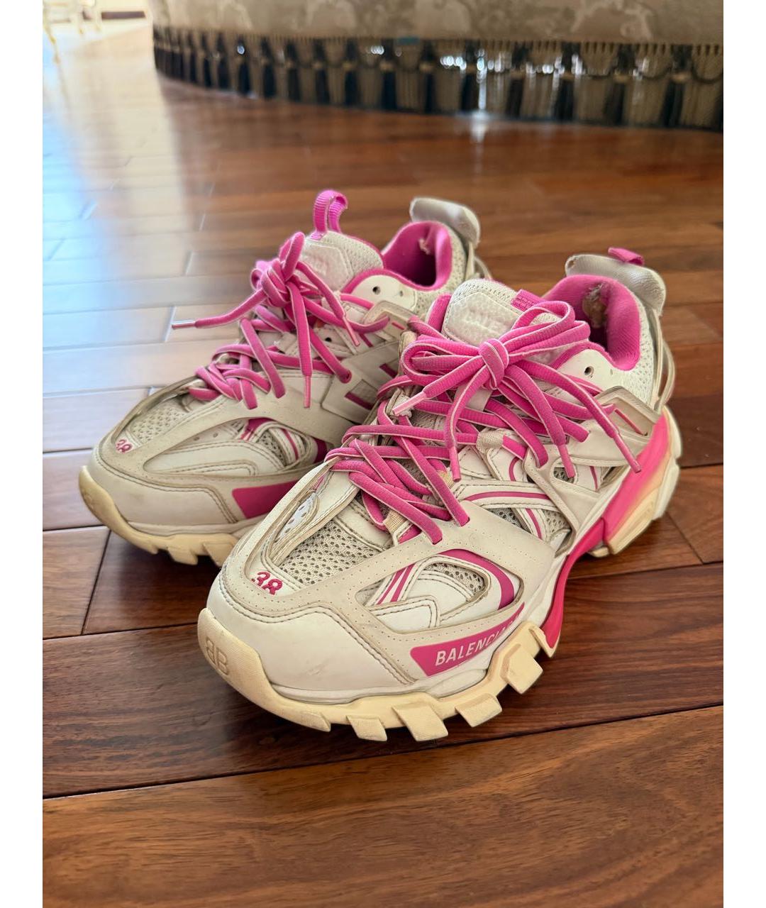 BALENCIAGA Белые кроссовки из искусственной кожи, фото 3