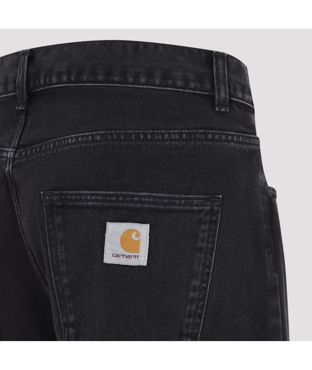CARHARTT WIP Черные хлопковые прямые джинсы, фото 4