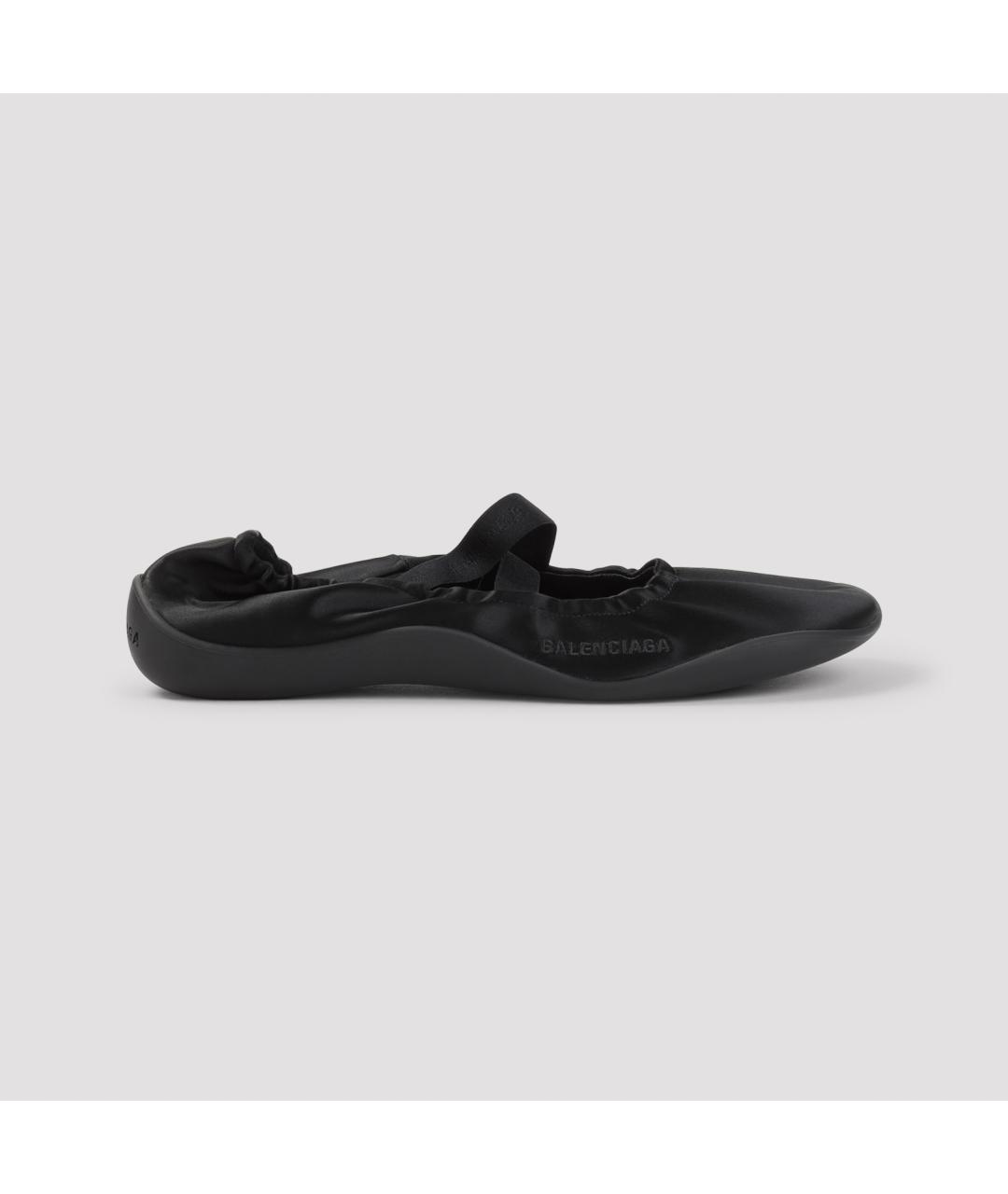 BALENCIAGA Черные текстильные балетки, фото 2
