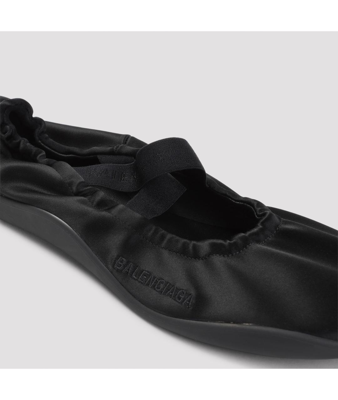 BALENCIAGA Черные текстильные балетки, фото 5