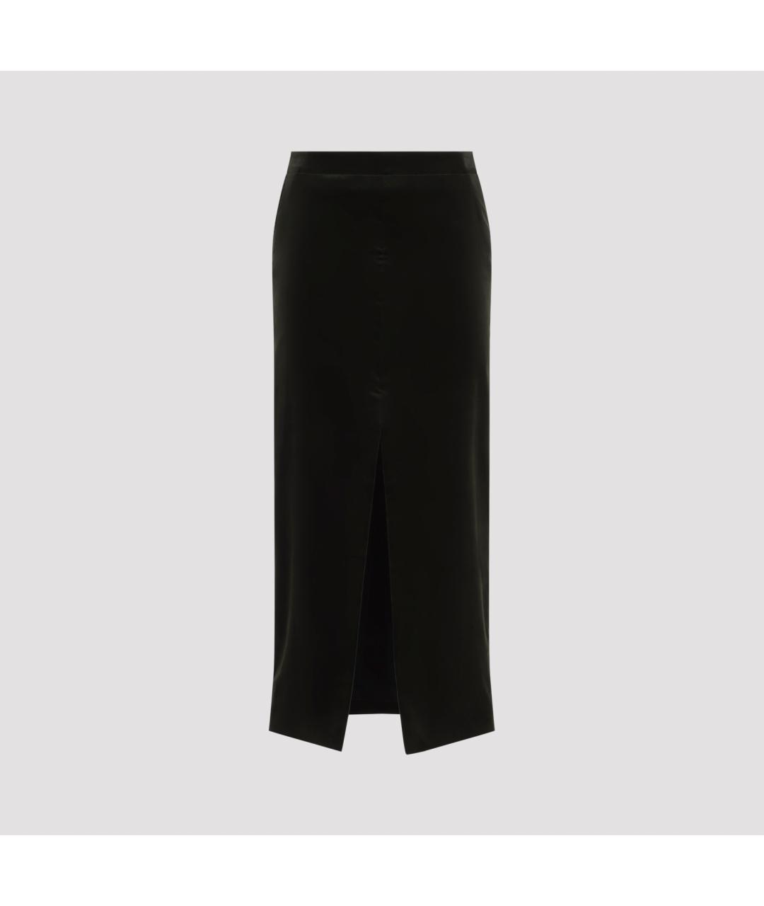 JIL SANDER Зеленая хлопковая юбка миди, фото 2