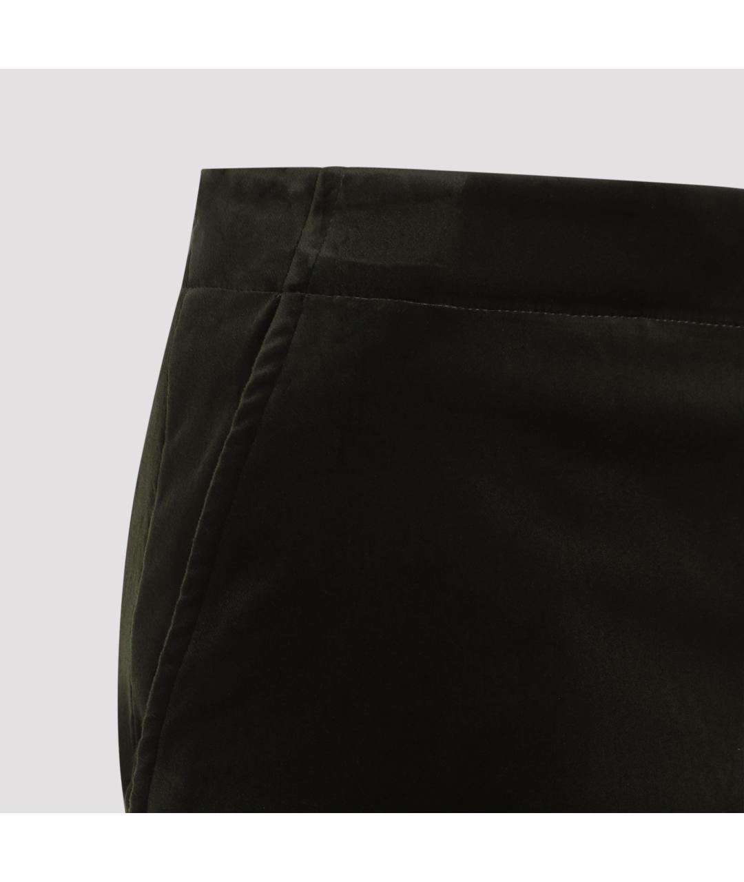 JIL SANDER Зеленая хлопковая юбка миди, фото 4