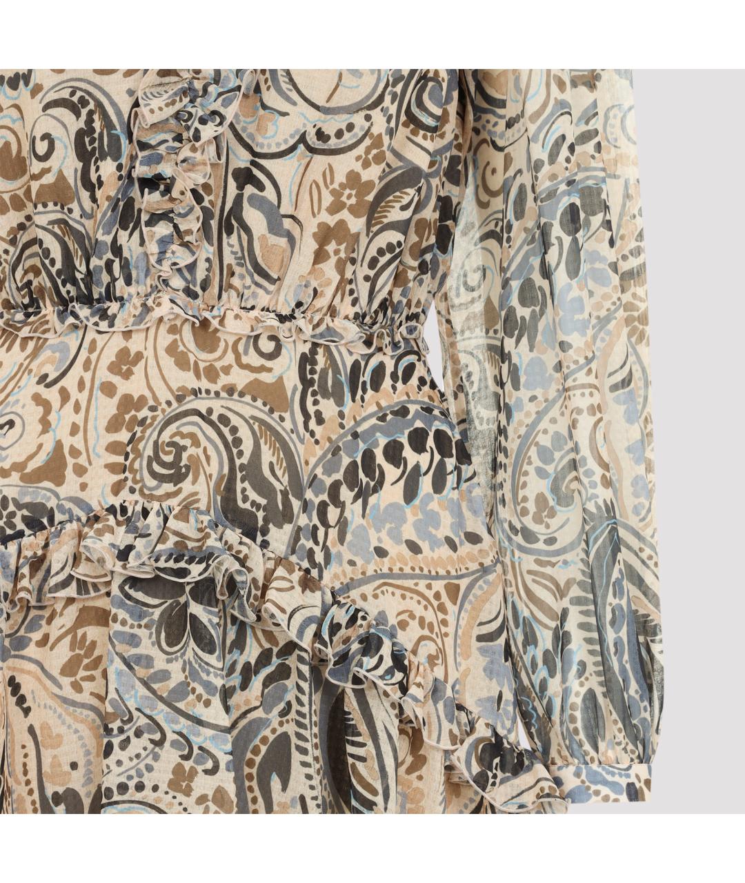 ETRO Мульти полиэстеровое платье, фото 4