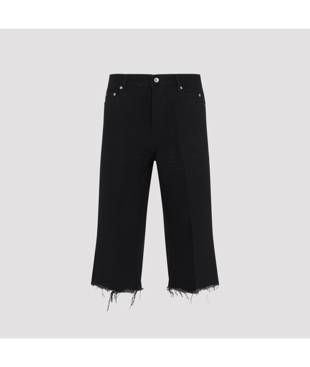 RICK OWENS Черные хлопковые шорты, фото 2