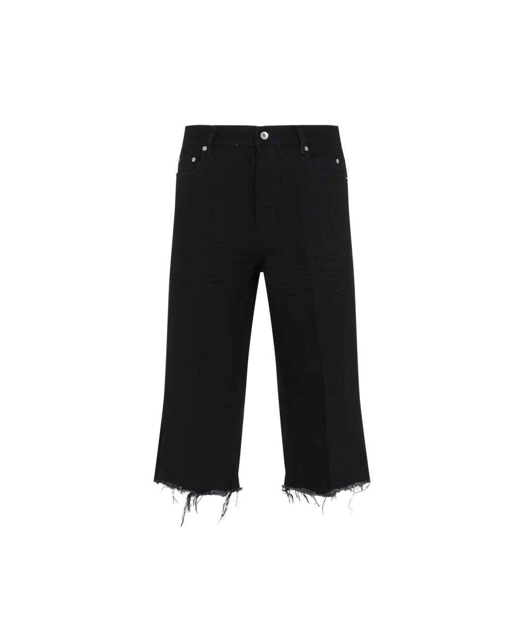 RICK OWENS Черные хлопковые шорты, фото 1