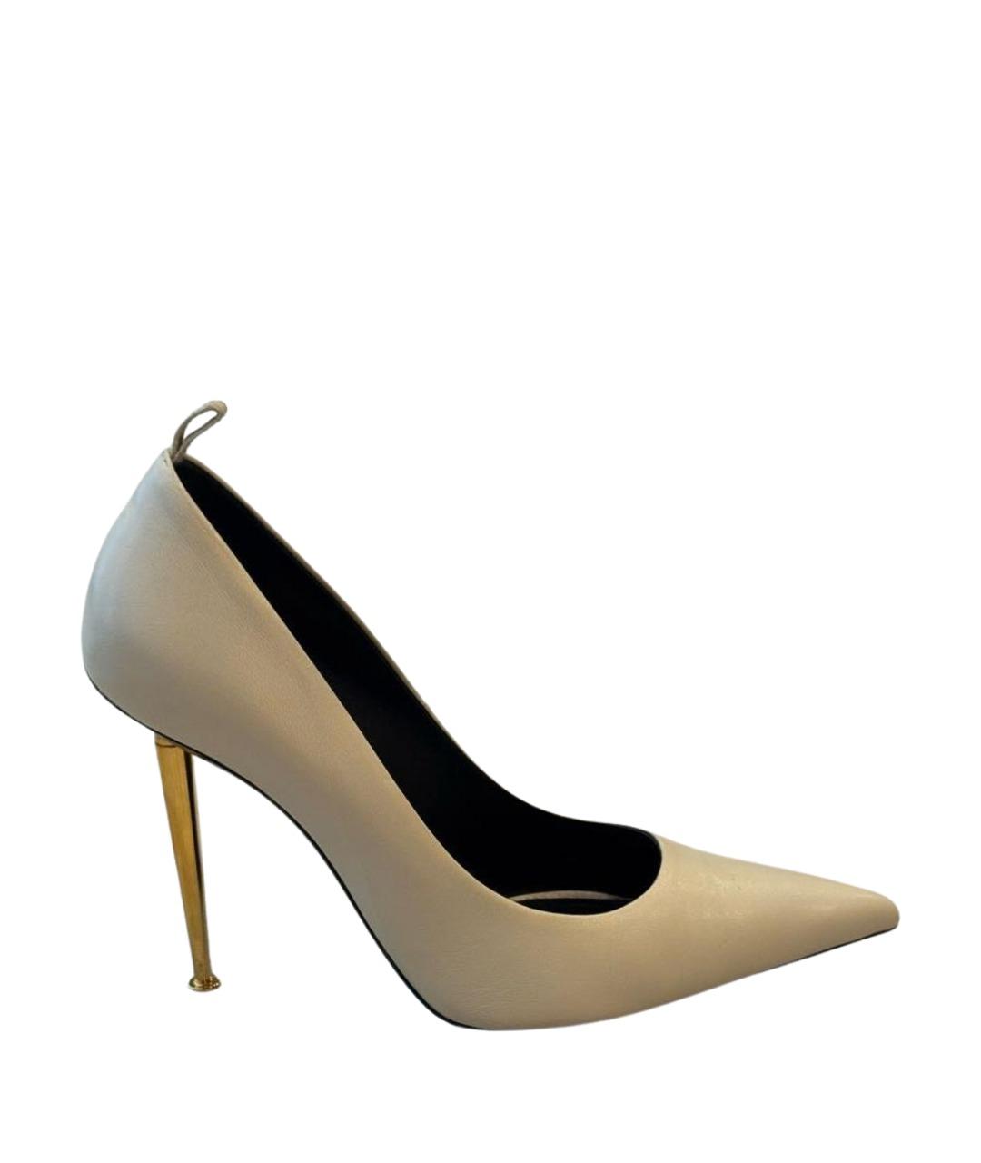 TOM FORD Белые кожаные туфли, фото 1
