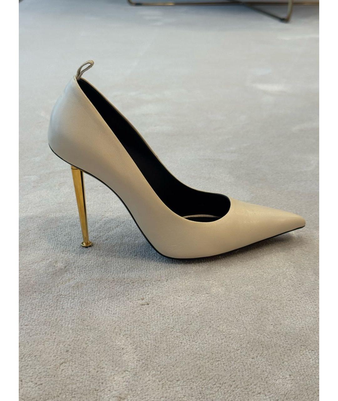 TOM FORD Белые кожаные туфли, фото 8