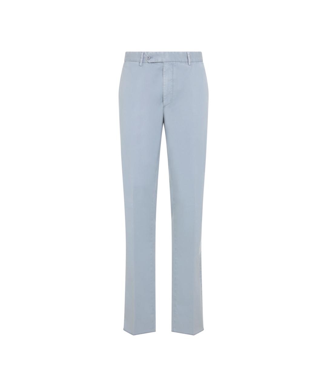 RALPH LAUREN PURPLE LABEL Голубые хлопковые повседневные брюки, фото 1