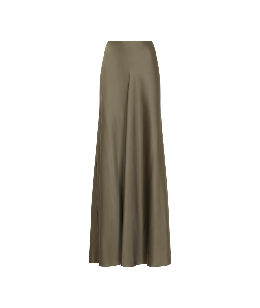 RALPH LAUREN COLLECTION Коричневая ацетатная юбка макси, фото 1