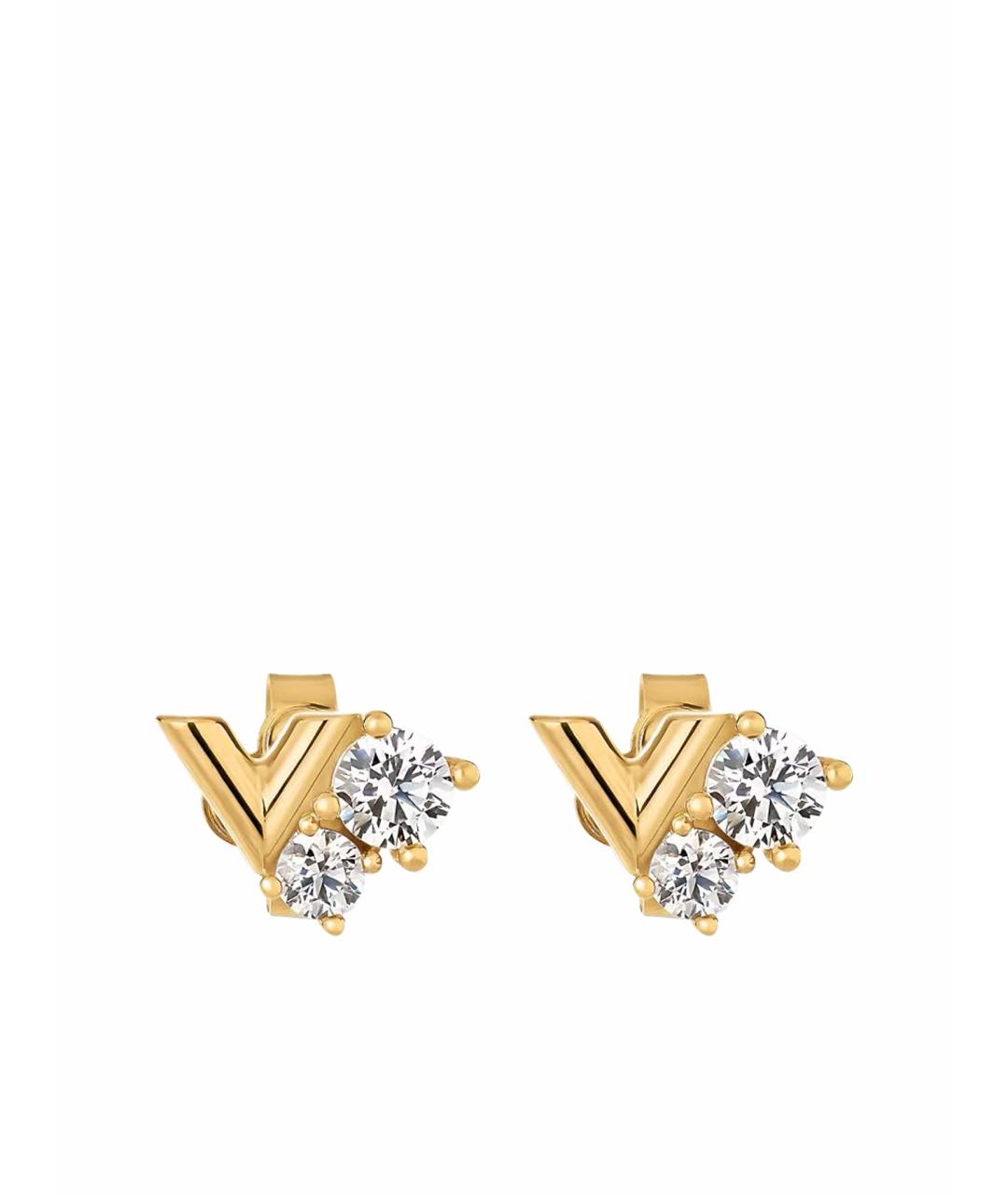 LOUIS VUITTON Золотые металлические серьги, фото 1