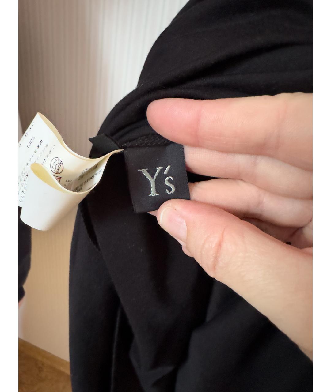 YOHJI YAMAMOTO Черное хлопковое повседневное платье, фото 3