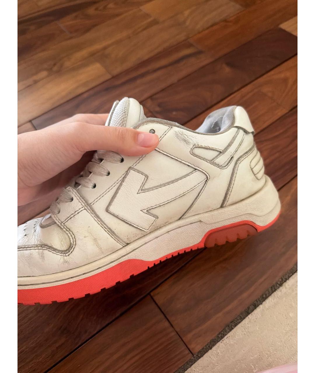 OFF-WHITE Белые кроссовки из искусственной кожи, фото 5