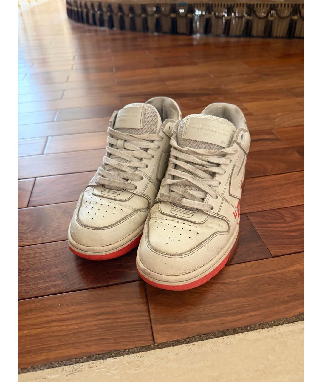 OFF-WHITE Белые кроссовки из искусственной кожи, фото 3