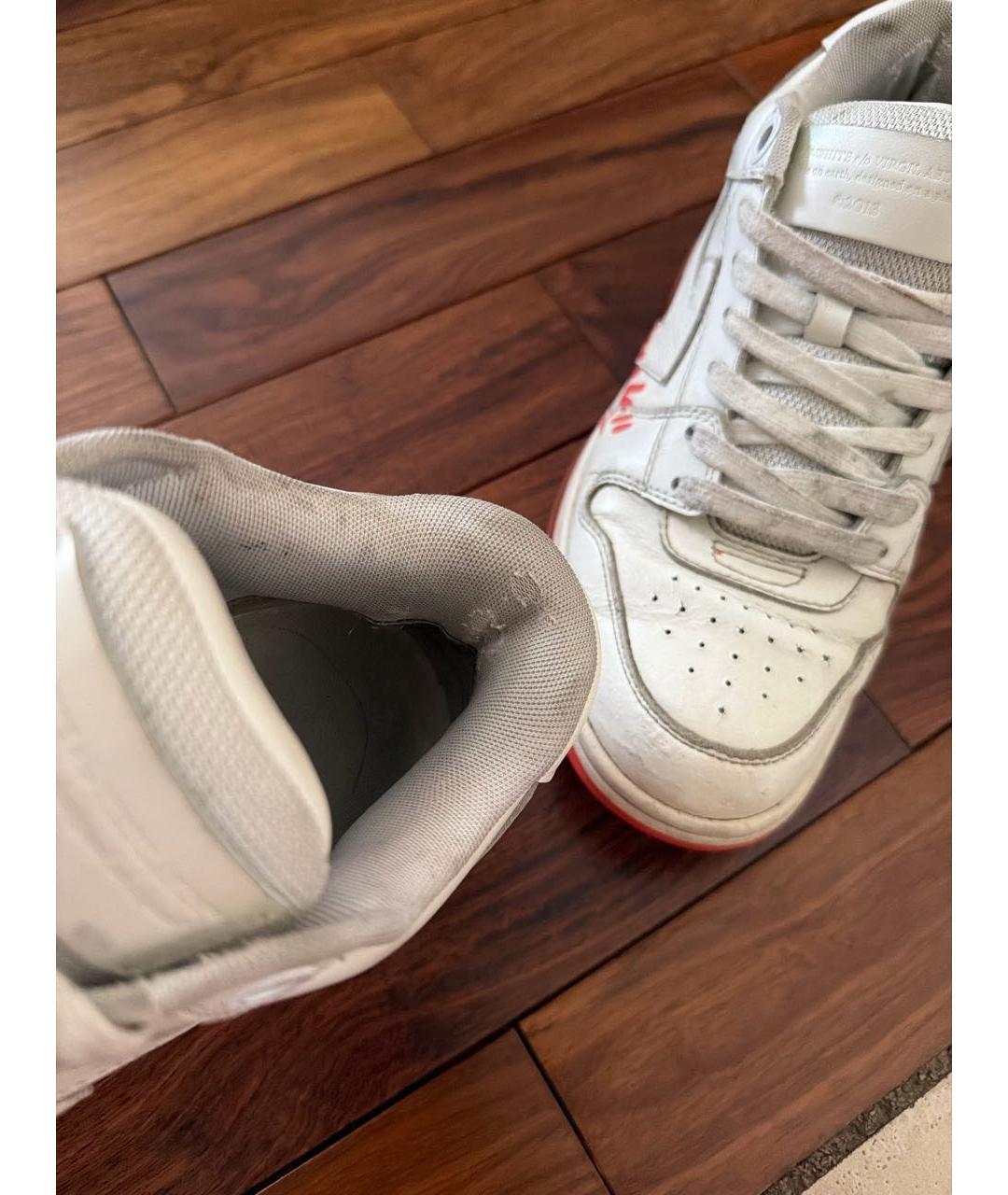 OFF-WHITE Белые кроссовки из искусственной кожи, фото 7