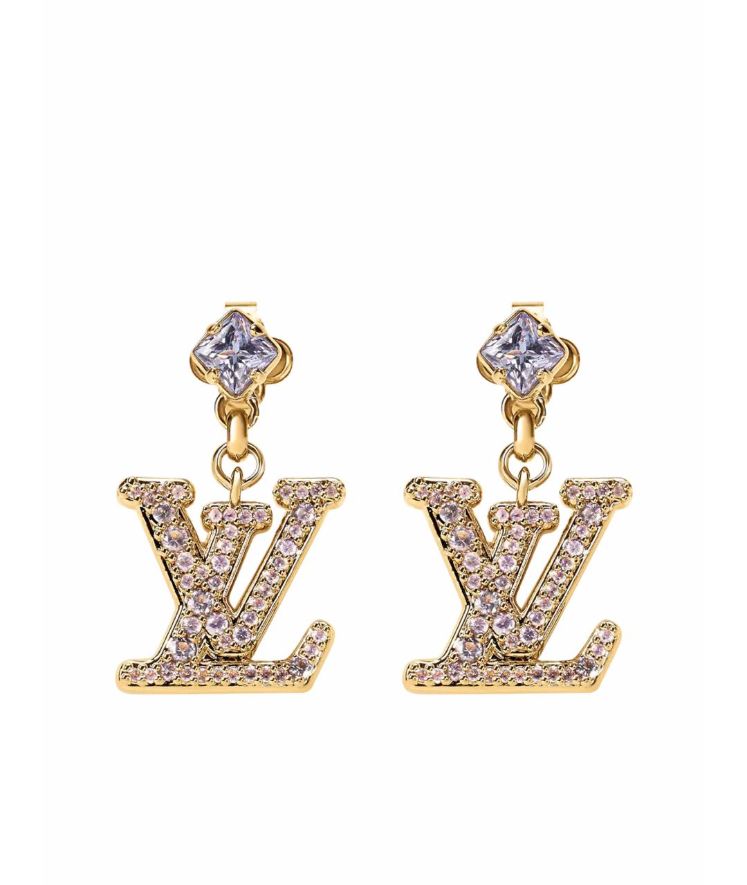 LOUIS VUITTON Золотые металлические серьги, фото 1