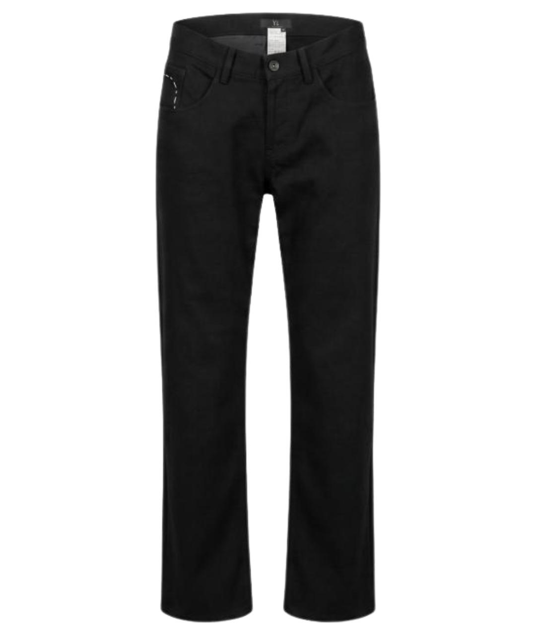 YOHJI YAMAMOTO Черные хлопковые прямые брюки, фото 1