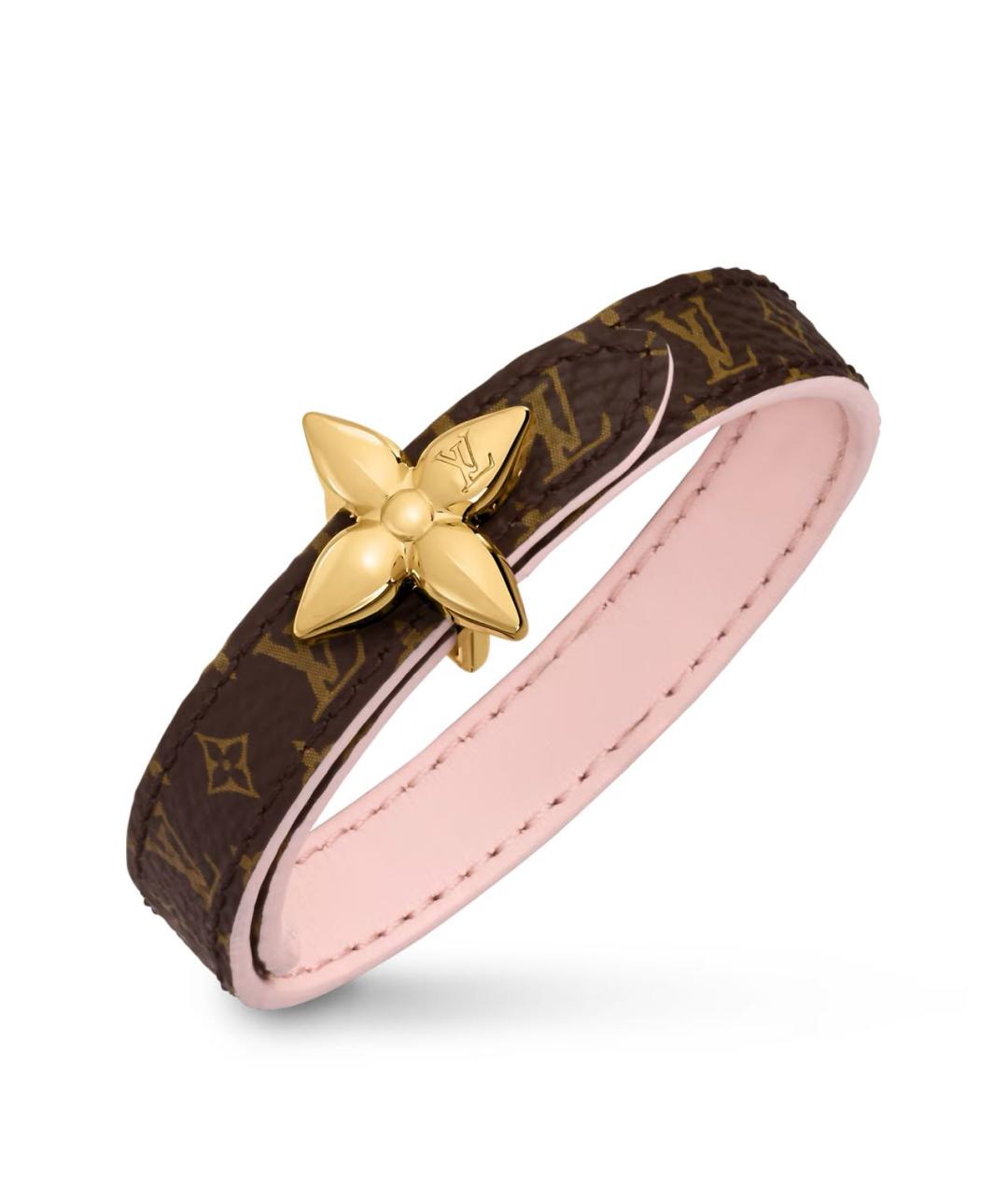 LOUIS VUITTON Розовый кожаный браслет, фото 2