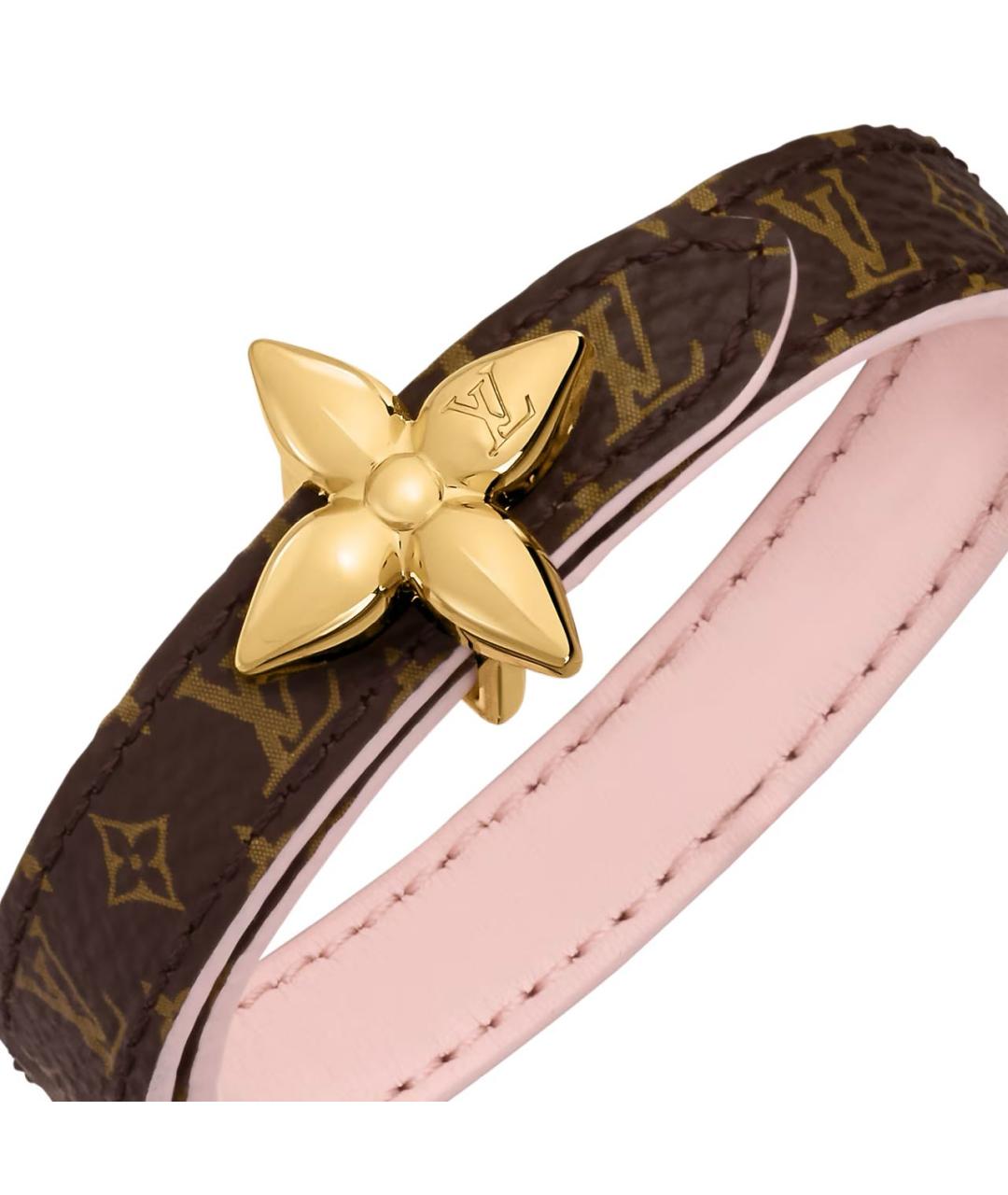LOUIS VUITTON Розовый кожаный браслет, фото 3