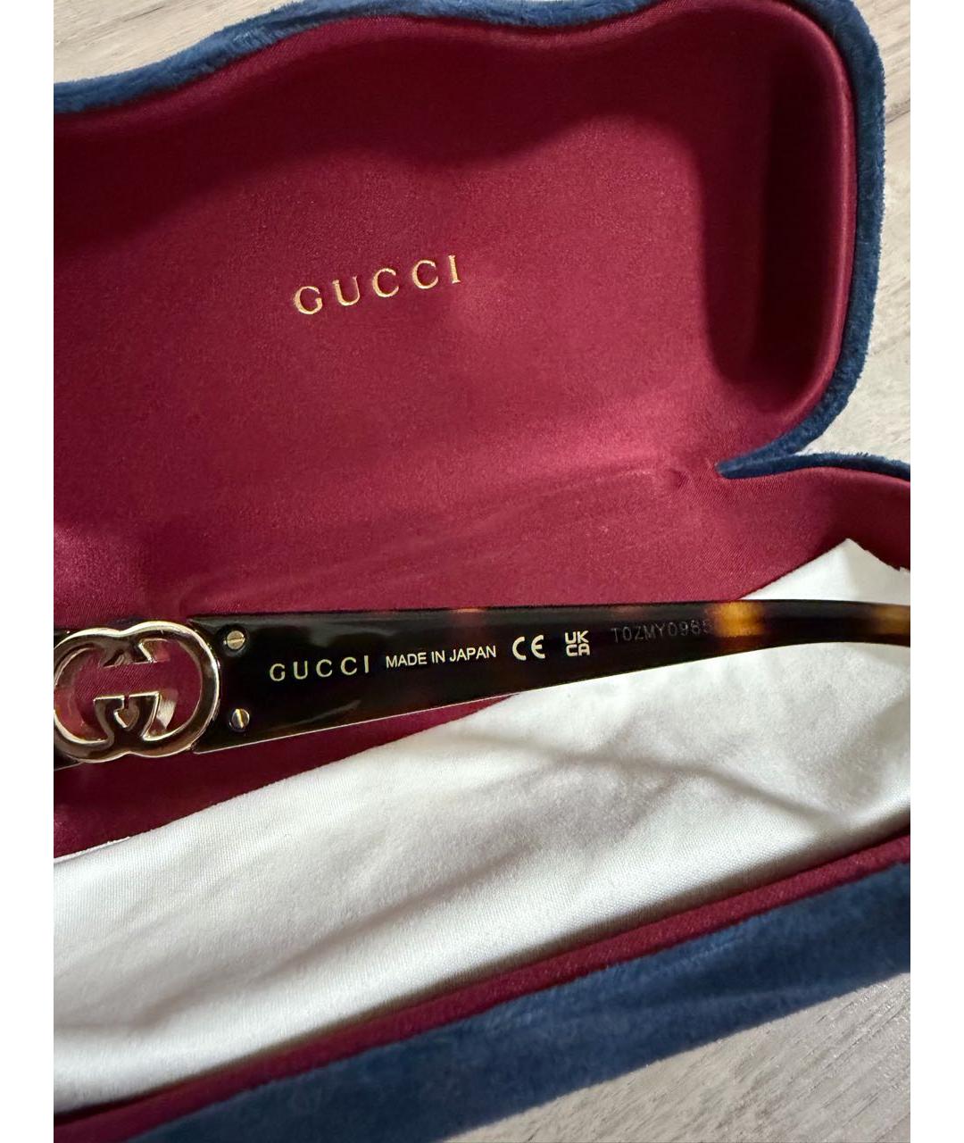 GUCCI Коричневые солнцезащитные очки, фото 3