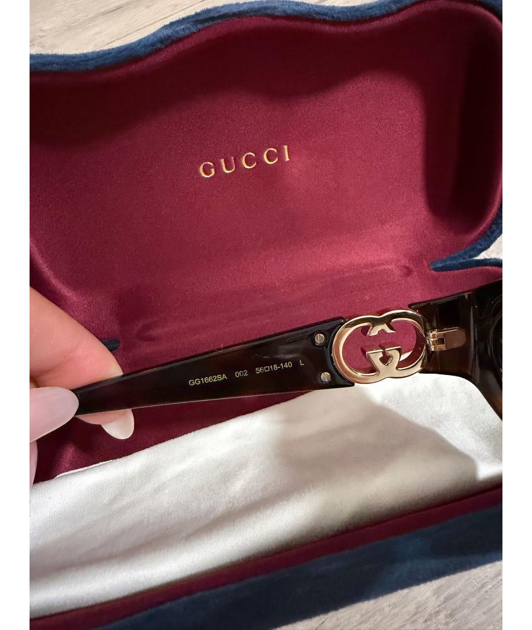GUCCI Коричневые солнцезащитные очки, фото 2