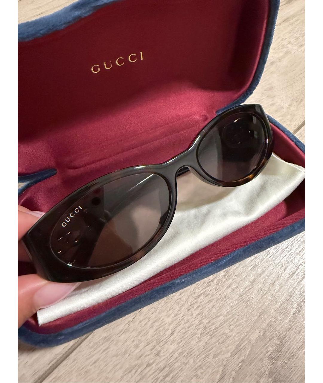 GUCCI Коричневые солнцезащитные очки, фото 4