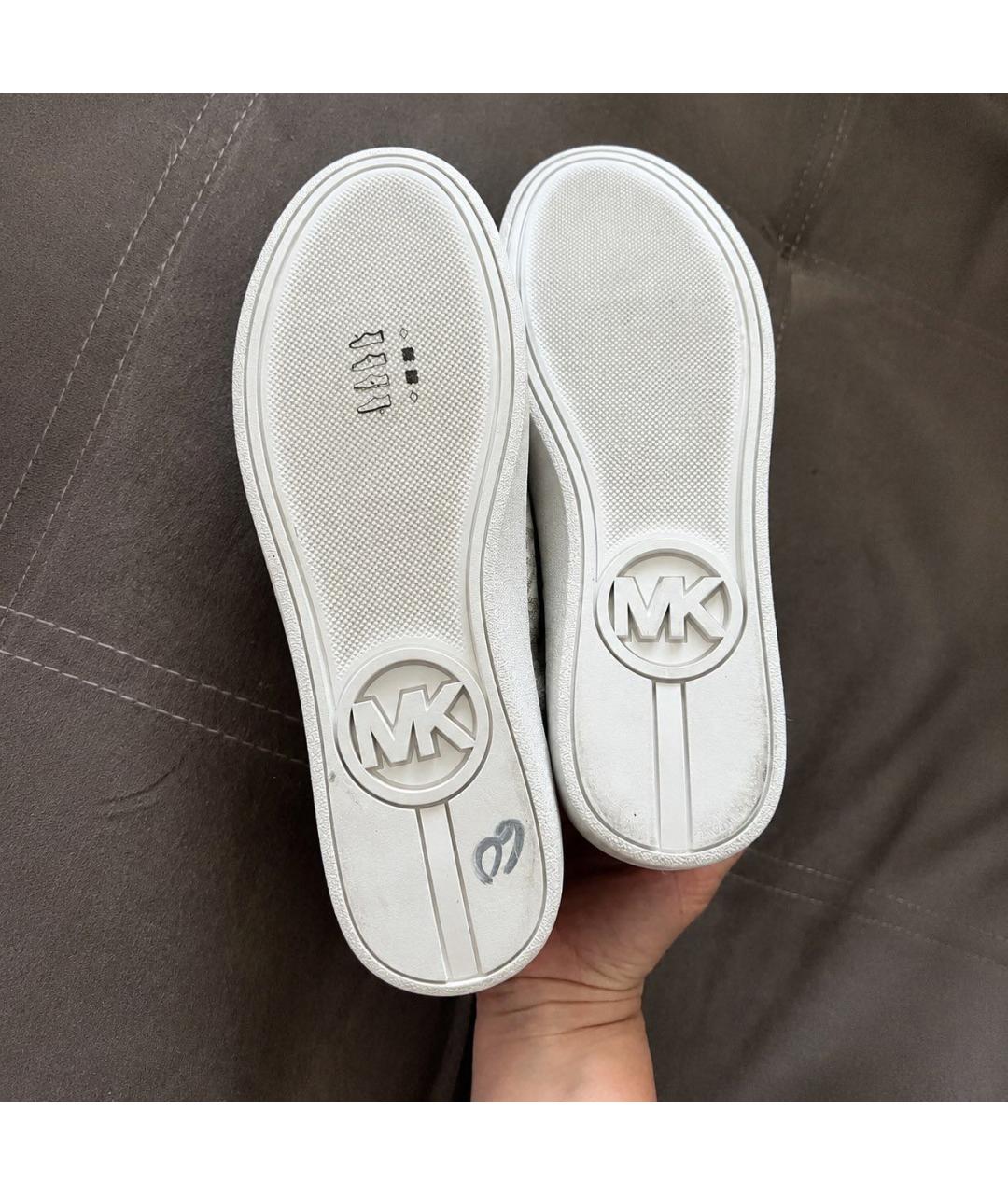 MICHAEL KORS Белые кеды из искусственной кожи, фото 4