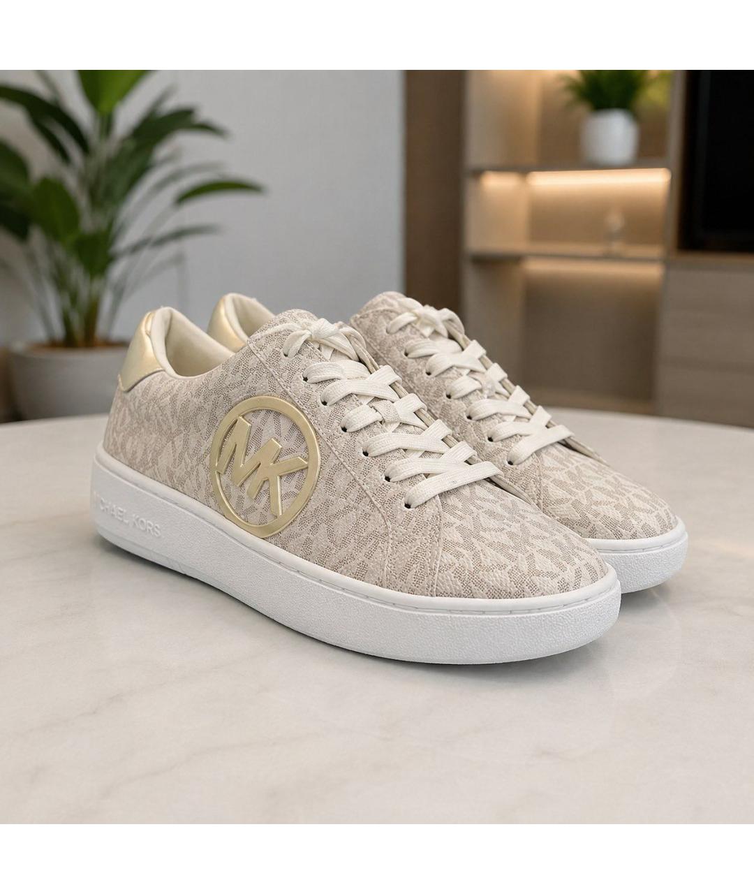 MICHAEL KORS Белые кеды из искусственной кожи, фото 3