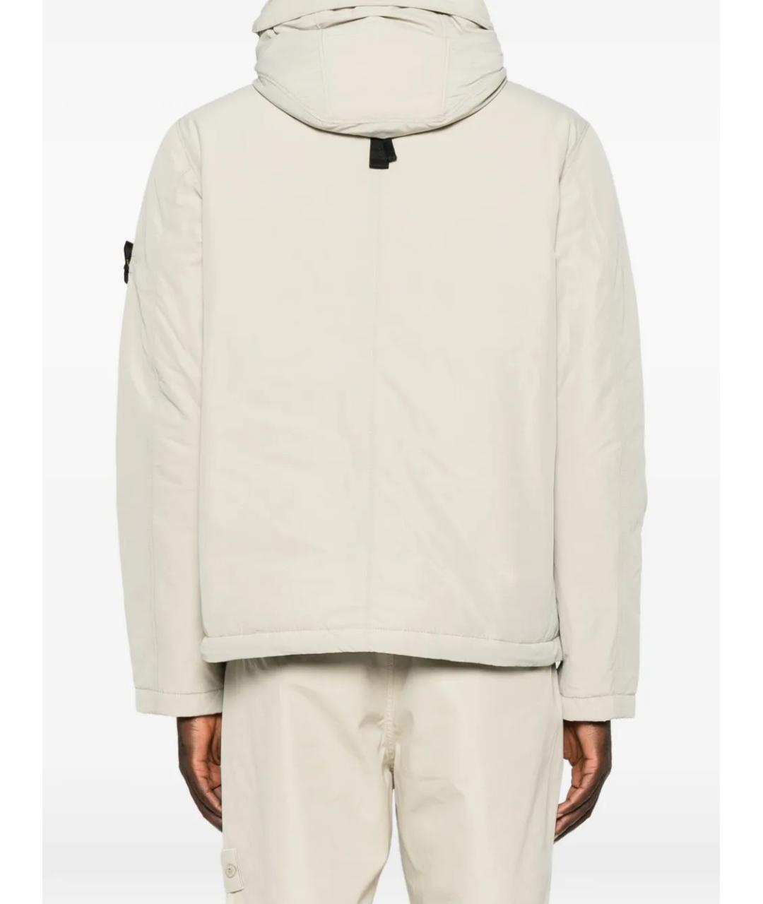 STONE ISLAND Бежевая полиэстеровая куртка, фото 4