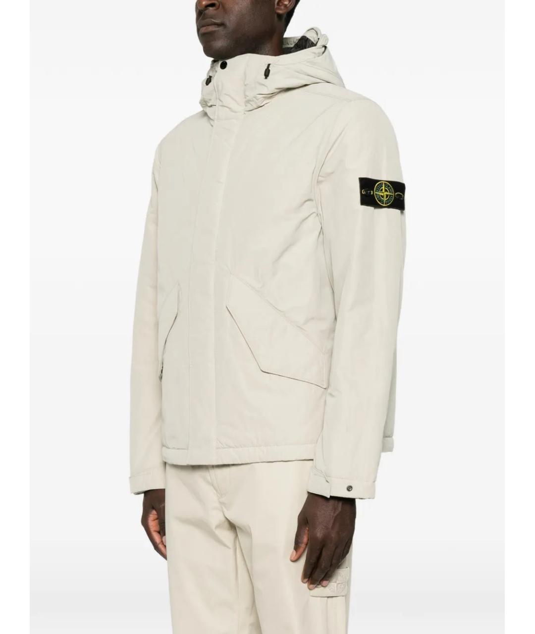 STONE ISLAND Бежевая полиэстеровая куртка, фото 3
