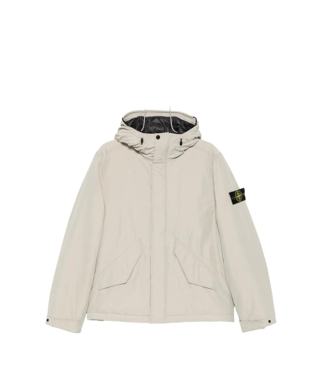 STONE ISLAND Бежевая полиэстеровая куртка, фото 1