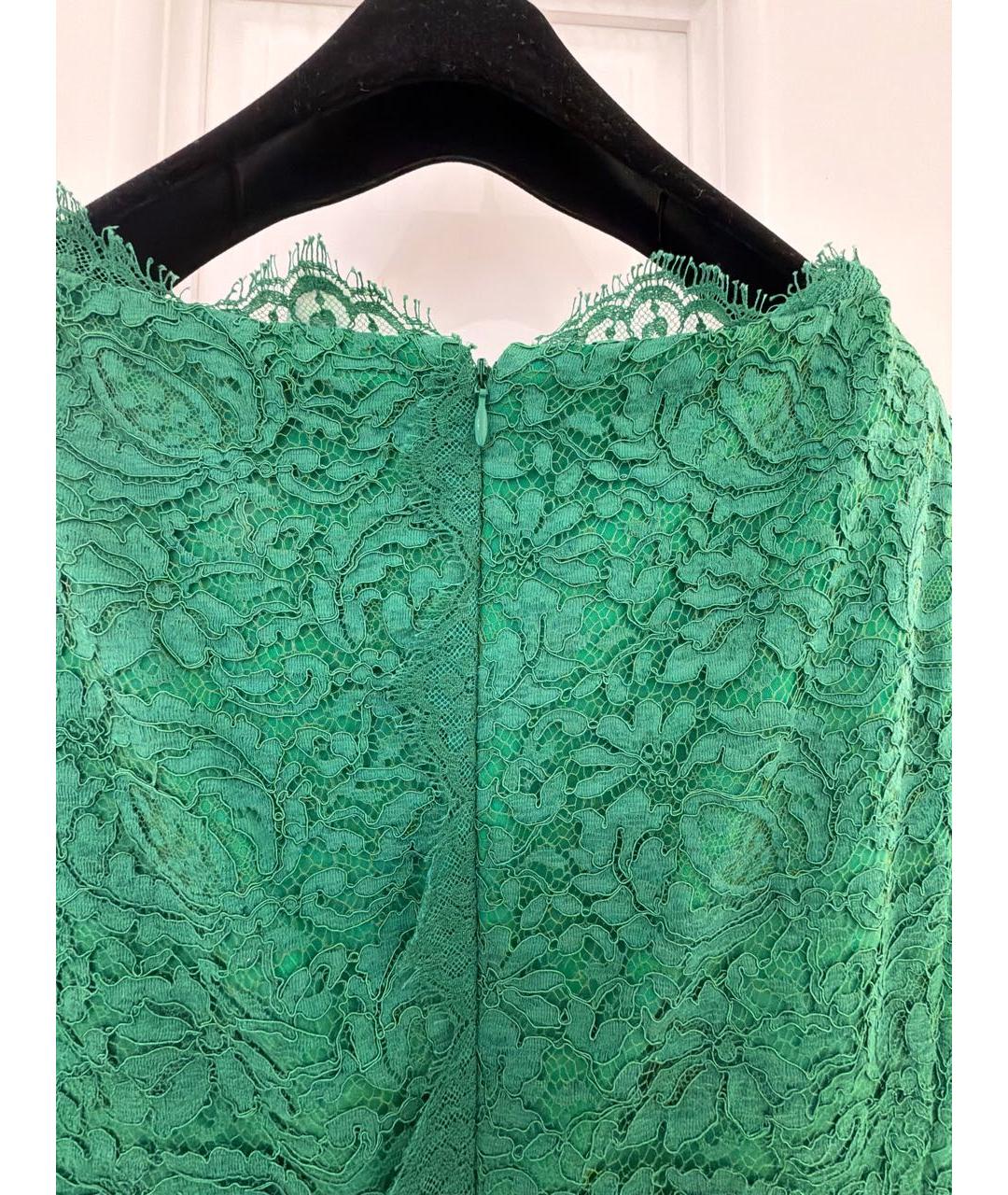 BLUMARINE Зеленое кружевное коктейльное платье, фото 3