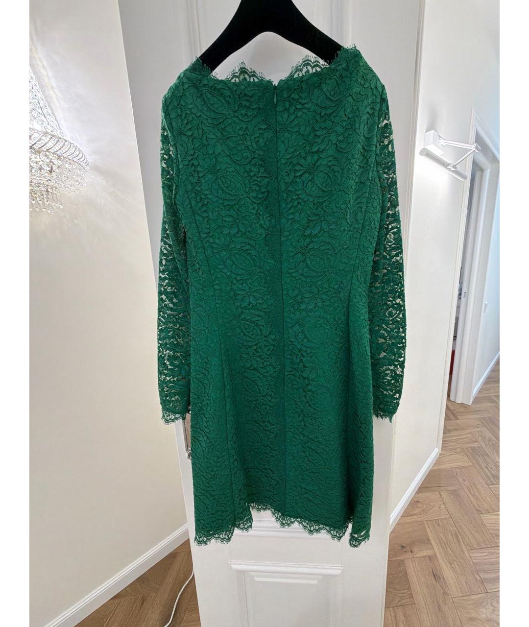 BLUMARINE Зеленое кружевное коктейльное платье, фото 2