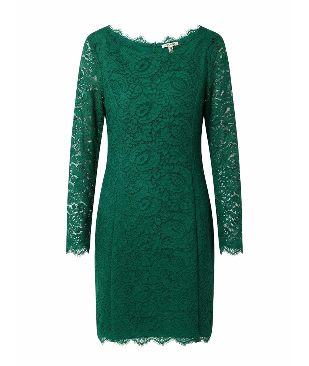 BLUMARINE Зеленое кружевное коктейльное платье, фото 1