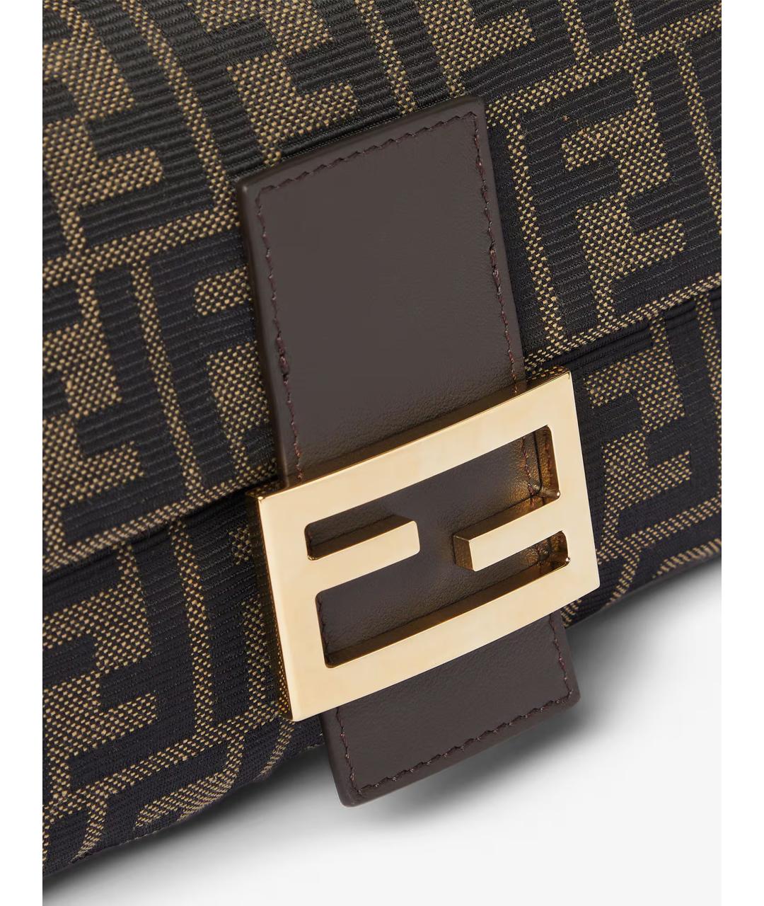 FENDI Коричневая хлопковая сумка через плечо, фото 8