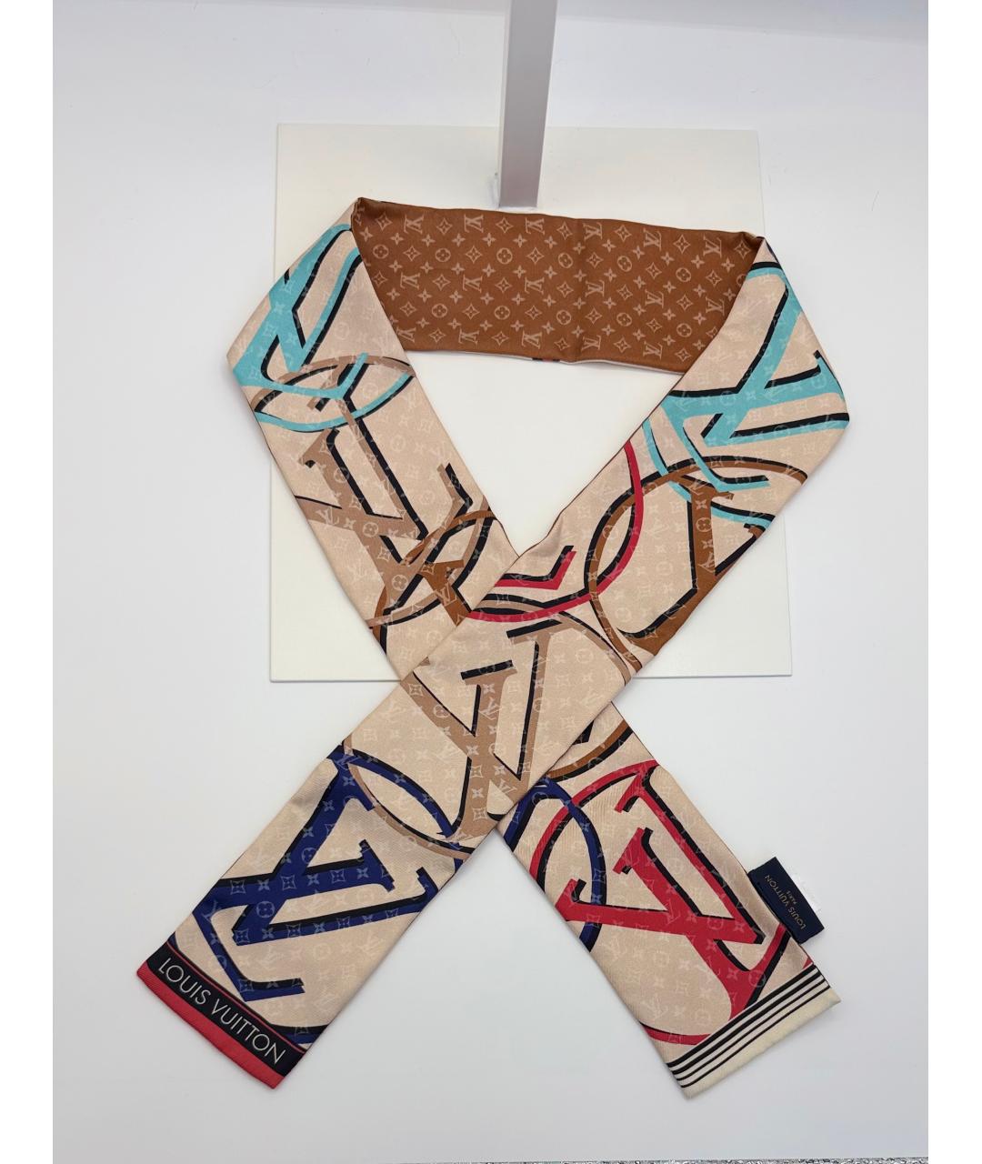 LOUIS VUITTON Мульти шелковый платок, фото 7