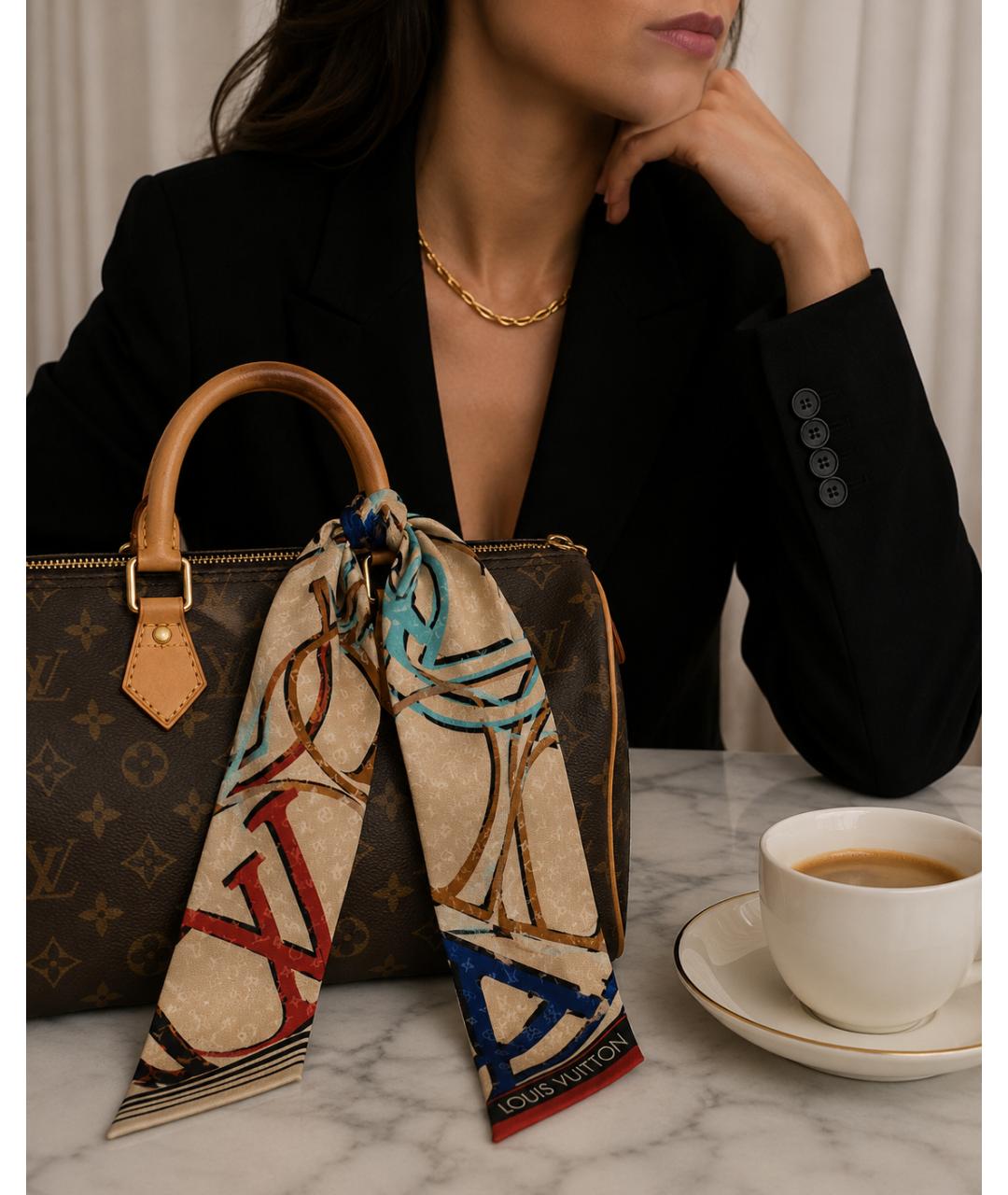 LOUIS VUITTON Мульти шелковый платок, фото 8