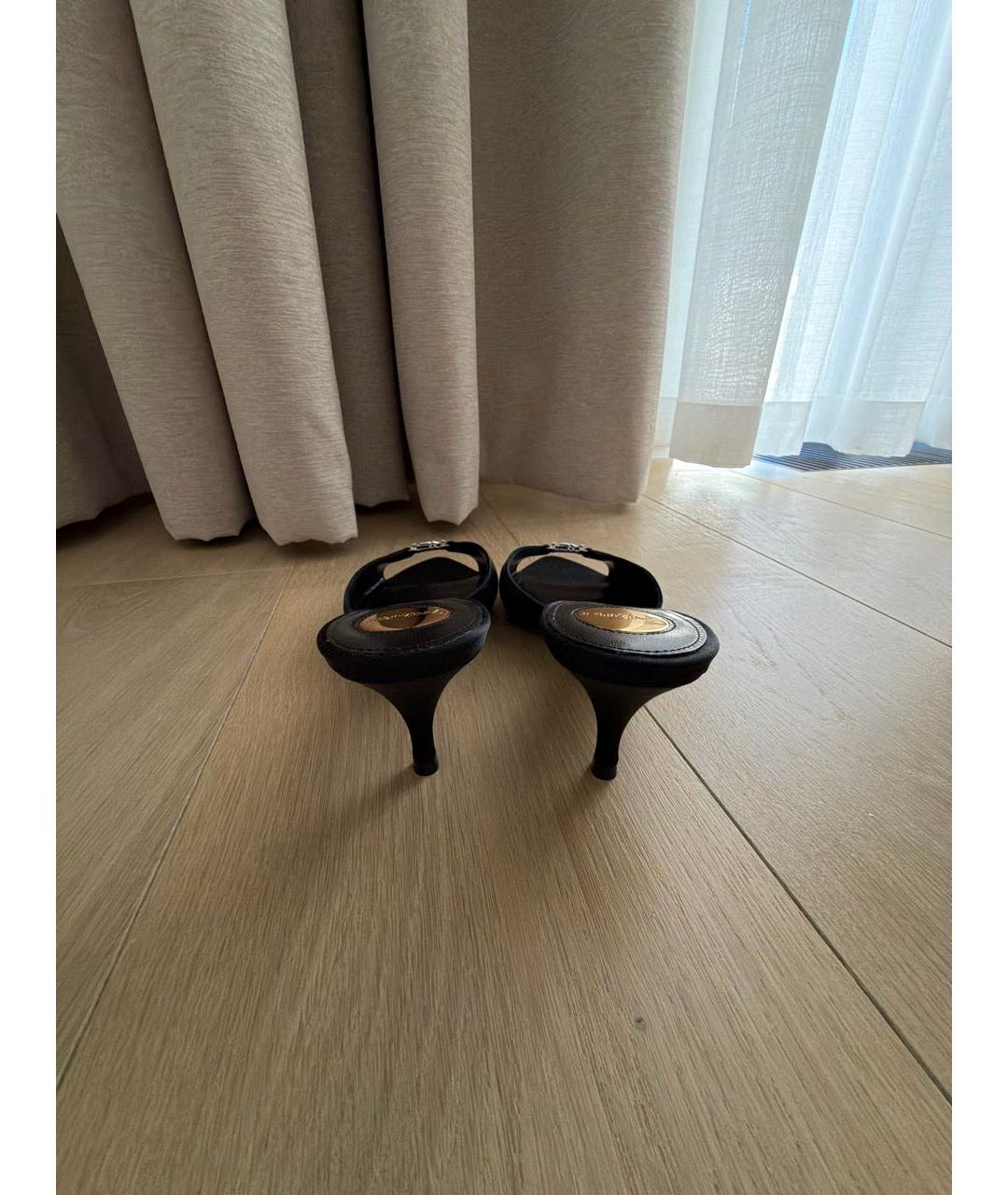 SAINT LAURENT Черные мюли, фото 4
